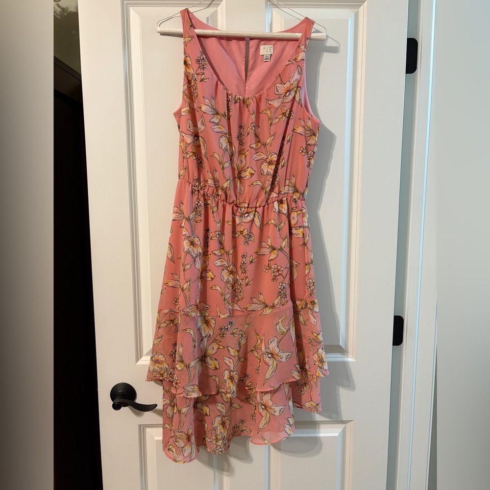 A New Day - Floral Pink Sleeveless Dress - Size Small